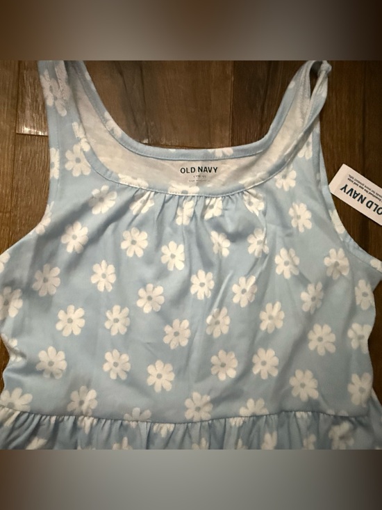 Old Navy Other - Old Navy Blue Dress with White Daisy Print